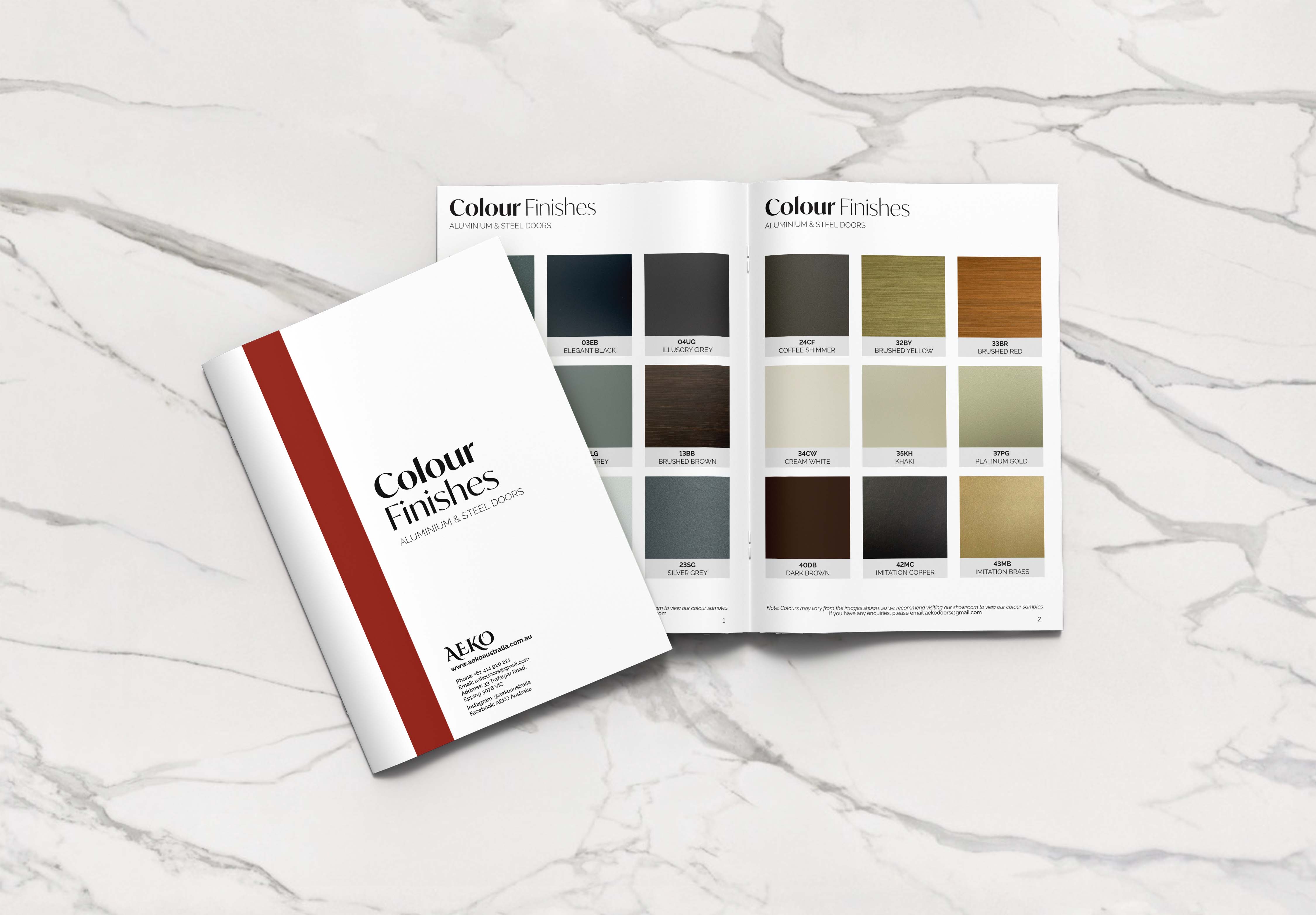 COLOUR FINISHES (FOR ALUMINIUM & STEEL DOORS) CATALOGUE